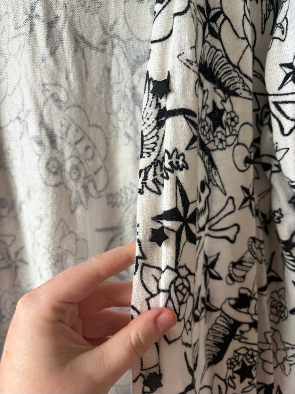 Torrid x Betsey Johnson Tattoo Flash Boyfriend Cardigan - Picture 3 of 4
